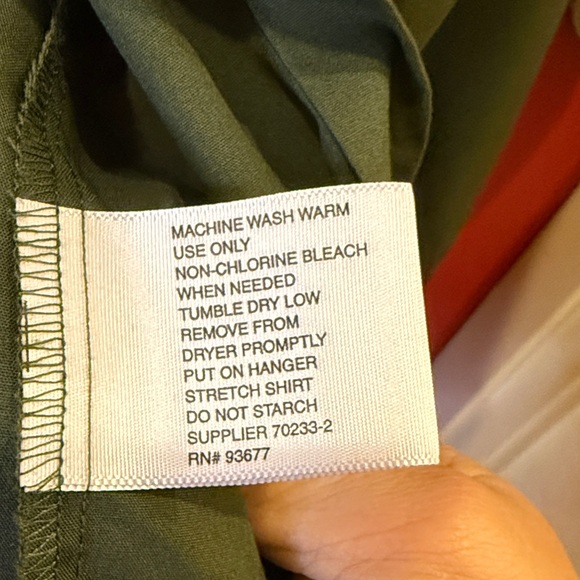 JF J.Ferrar Men's Olive Dress Shirt - Picture 3 of 6